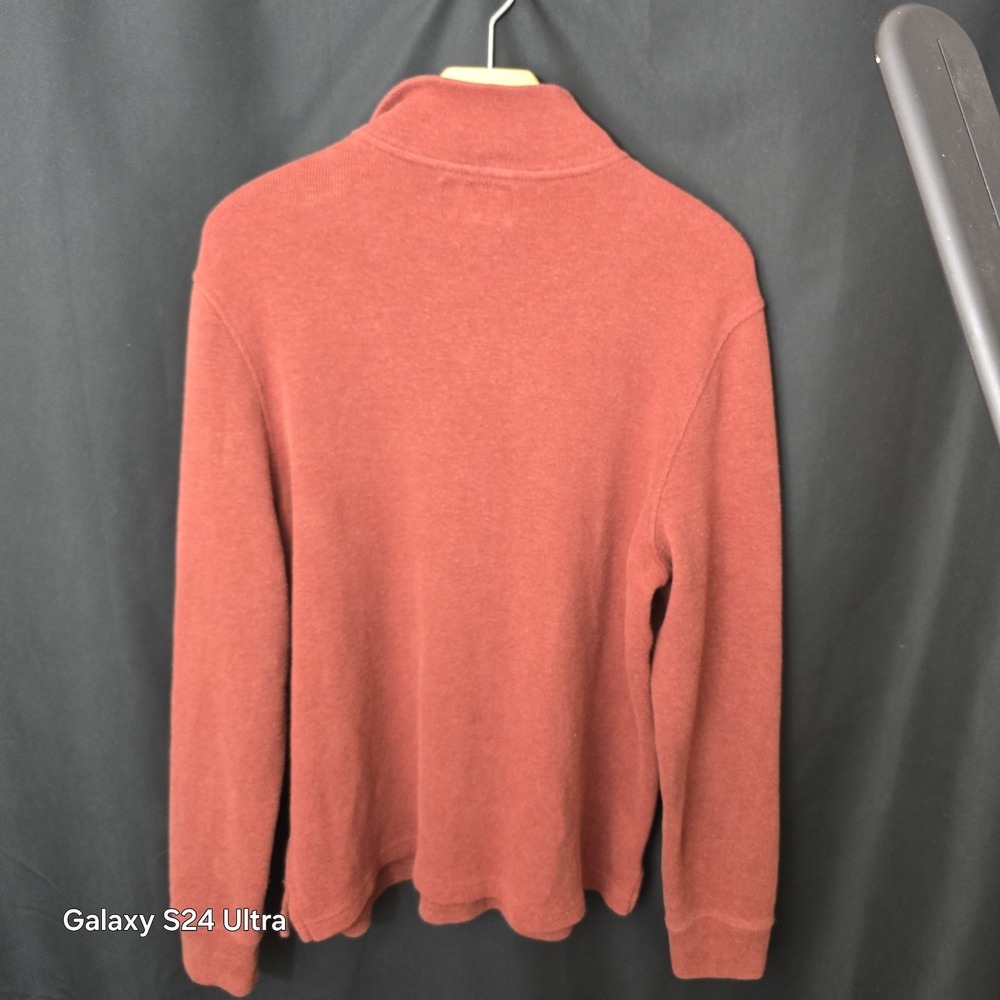 Sweater Mens 1/4 Zip Medium By Brown Black - Picture 4 of 12